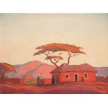 Jacob Hendrik Pierneef Die Bosveld Huisie signed; inscribed with the title in another hand on the