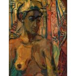 Frank Sydney Spears Nude Torso, Zanzibar signed; inscribed with the title on the reverse oil on