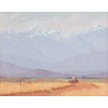 Willem Hermanus Coetzer Die Winterberge signed and dated 57; inscribed with the artist's name and
