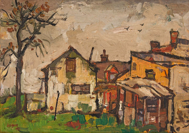 Gregoire Johannes Boonzaier A Winter's Day signed and dated 1951 oil on panel 21,5 by 30,5cm