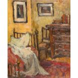 Alexander Rose-Innes Bedroom signed and dated 65 oil on canvas 49,5 by 39cm