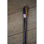 An old lignum vitae walking cane.