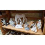 A quantity of USSR porcelain animals.