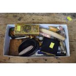 A mixed lot, to include a Karelian birch cigarette case; coins; etc.