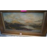 British School, late 19th century, Scottish beach scene, unsigned, oil on canvas, 29.5 x 60cm.