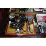 A small quantity of fountain pens, inkwells, and other writing implements,