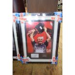 Autographs: three framed photographic displays, by Wonderland Memorabilia,