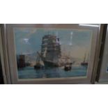 Montague Dawson, 'Thermopylae leaving Foochow Harbour', signed in pencil, blind stamped,