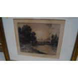 English School, mid-20th century, a pair of spring landscapes, indistinctly signed and dated 48,