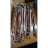 Thirty-nine various violin and other similar bows; together with two other part bows.