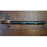 A William IV blue painted truncheon.