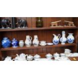 A mixed group of 19th century and later pottery and porcelain,