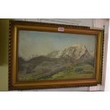 *...Gray, an alpine scene, signed and dated 1912, oil on canvas, 26 x 45cm.