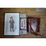 A Pelham puppet of Mexican girl, a pair of binoculars and a Spy cartoon of Lloyd George.