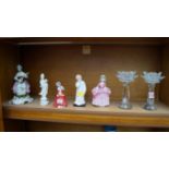 Three Royal Doulton figures, comprising: 'Bo-Peep', HN1811; 'Darling', HN1985; and 'Christmas Morn',