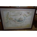 WITHDRAWN FROM SALE - An antique hand-coloured map of 'The River of Thames' by Captain Greenville