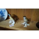 Two Karl Ens birds, 11cm high.