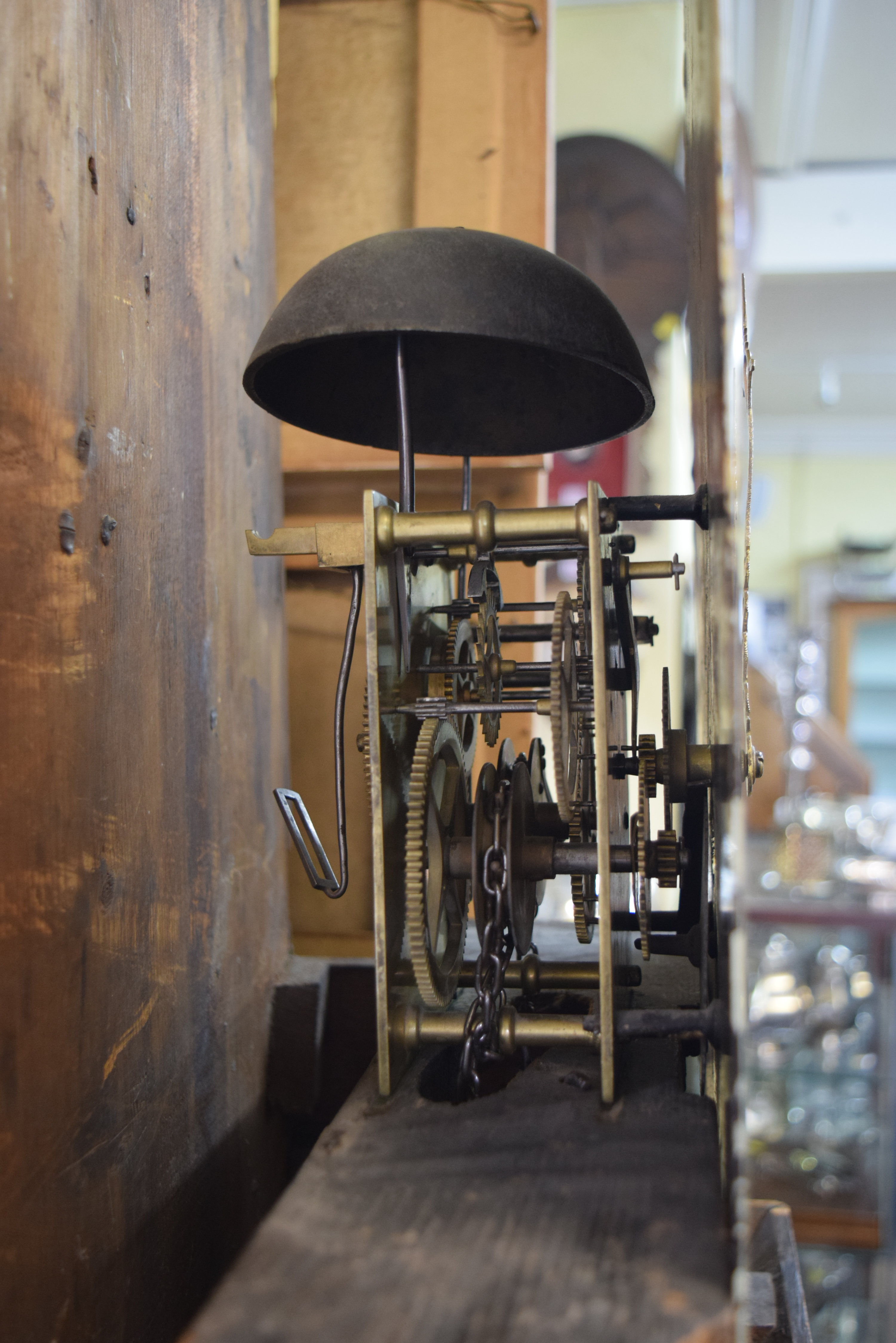 A 19th century oak, mahogany and line inlaid longcase clock, - Image 3 of 3