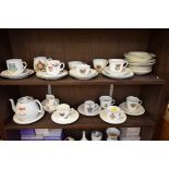 A small quantity of crested china, to include: a Chichester four piece tea set,