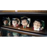 Eight Royal Doulton large character jugs, comprising: 'Tam o'Shanter', D6632; 'Gone Away',