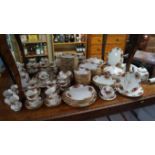 An extensive Royal Albert 'Old Country Roses' pattern tea and dinner service,