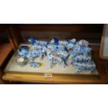 A small quantity of French faience animals.