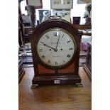A late George III mahogany bracket type clock, the painted convex dial inscribed 'Edwd Jefferys,