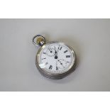 An interesting 'Life Saving' presentation Swiss silver pocket watch, by D.