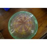 A WMF Ikora style glass circular bowl, 27cm diameter.