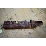 A World War I period leather bandolier belt.