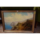W Cutlan, a coastal scene, signed and dated 1897, oil on canvas, 49.5 x 75cm.