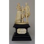 A 19th century Dieppe carved ivory 'Famille Bonaparte' figure group,