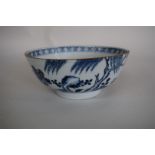 A Chinese blue and white circular bowl, 19th century,