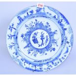 A Chinese blue and white charger, 35.5cm diameter.