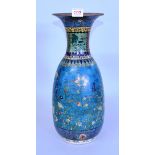 An unusual Chinese 'cloisonne' porcelain vase, late 19th century,