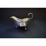 A silver sauce boat, by Adie Brothers Ltd, Birmingham, 108g.