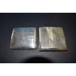 Two silver cigarette cases, 216g approximately.