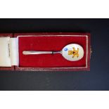 A boxed silver child's spoon, by W W C & S, Birmingham 1973,