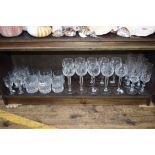 A selection of English drinking glasses.
