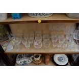 A part suite of Edinburgh Crystal glasses; and others.