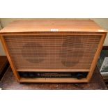 A 1950s/60s Ecko walnut radio, model 274, 50cm wide.