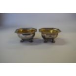 A pair of George III silver octagonal salts, by Solomon Hougham, London 1805,