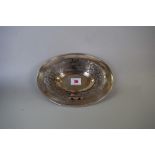 A silver pierced oval dish, by A.S, Birmingham 1908, 21cm, 197g.