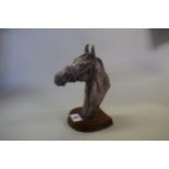 A modern silver filled model of horse head, by Camelot Silverware Ltd, Sheffield,
