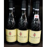 Six 75cl bottles of 2005 Chateuneuf-du-Pape.