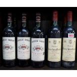 Ten mixed red wines,