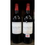 Two bottles of 1990 Chateau Haut-Bailly Pessac-Leognan.