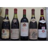 Ten mixed red wines,