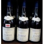 Six bottles of 1999 Domaine du Bois de la Salle Julienas.