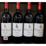 Four bottles of 1989 Chateau Giscours Margaux.